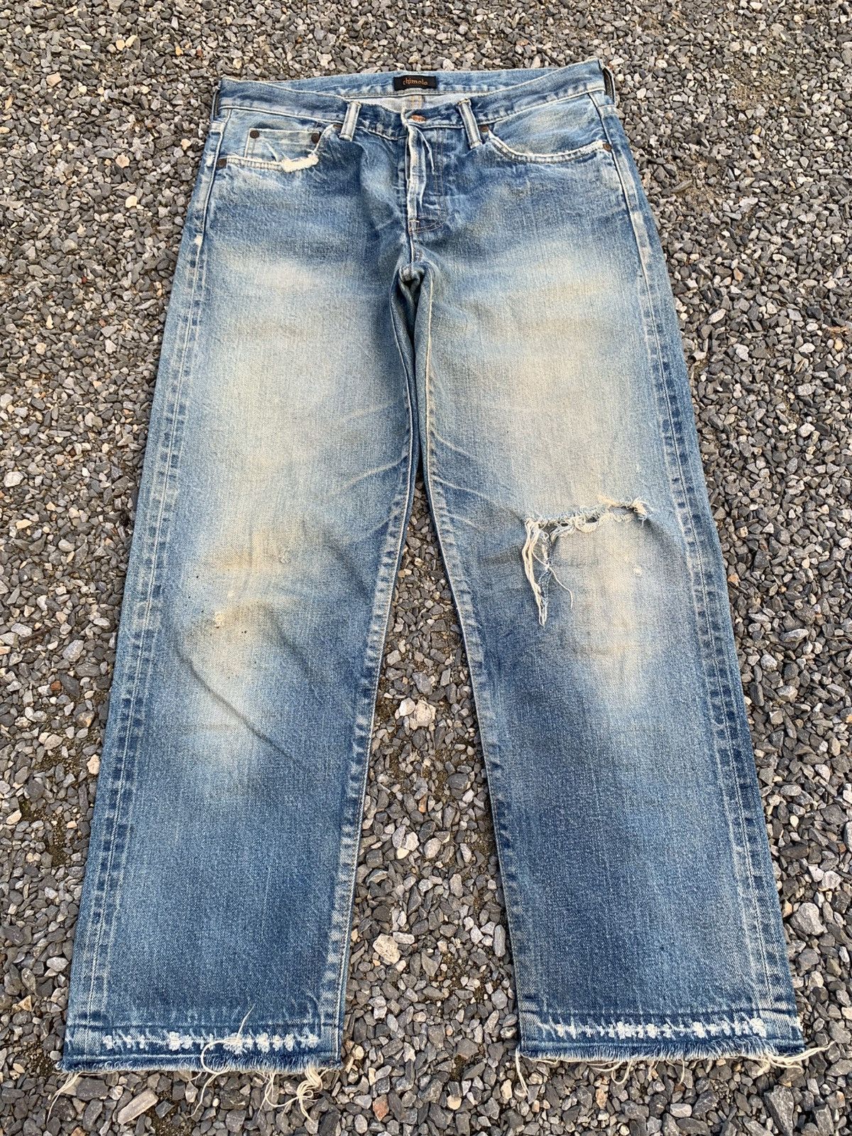 Kapital VINTAGE CHIMALA SELVEDGE JAPANESE RUSTY DISTRESSED DENIM Size US 32 / EU 48 - 2 Thumbnail