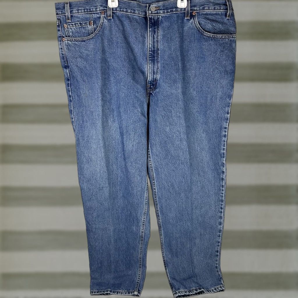 Levi's Levi's 550 Jeans Relaxed Regular USA 48x32 Cotton Blue Zipper Men INSEAM 32 Made in USA Size US 32 / EU 48 - 1 Thumbnail