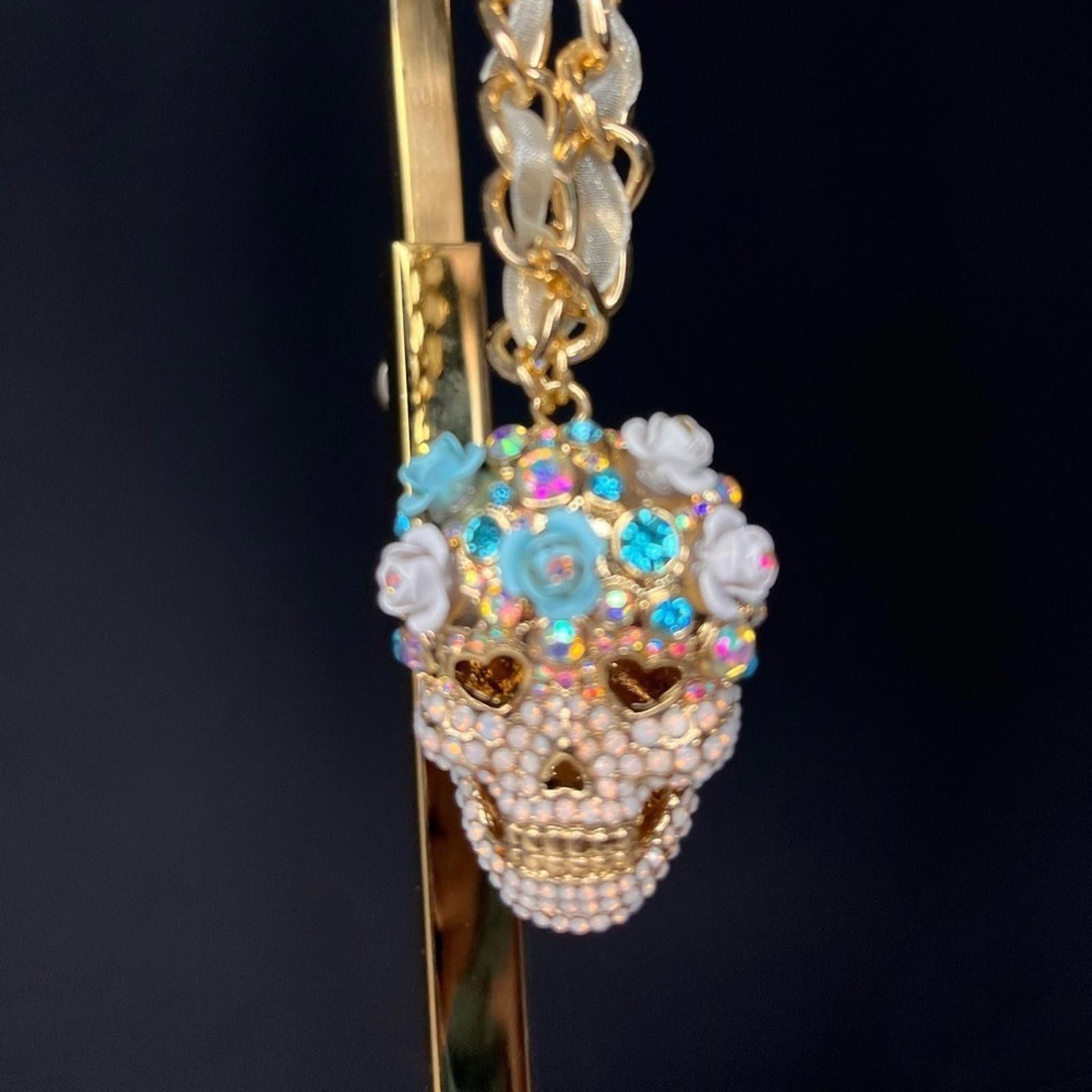Betsey Johnson Betsey Johnson Aurora Borealis Day Of The Dead Necklace NWT Size ONE SIZE - 5 Thumbnail