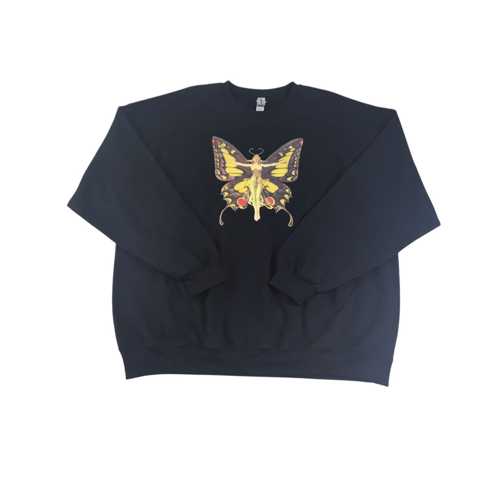 Gildan Butterfly Fairy Sweatshirt XXL Black Size 2XL New NWOT Size XXL / US 16-18 / IT 52-54 - 1 Thumbnail