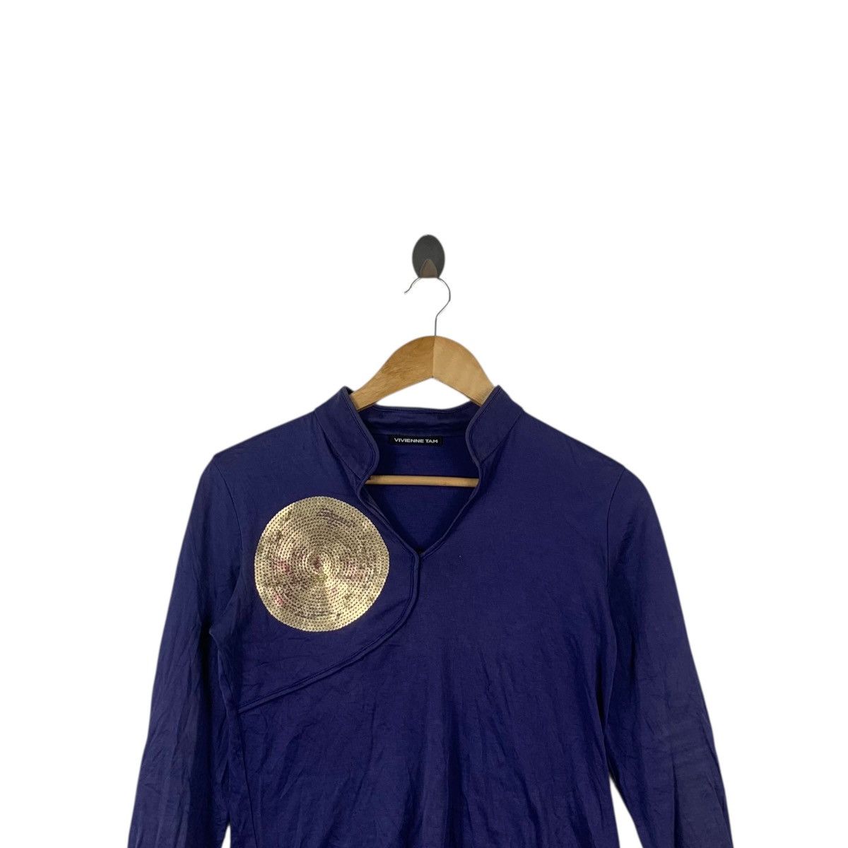 Vivienne Tam Vintage VIVIENNE TAM NEW YORK Sequinned Blouse Tee Shirt Top Size XS / US 0-2 / IT 36-38 - 2 Thumbnail