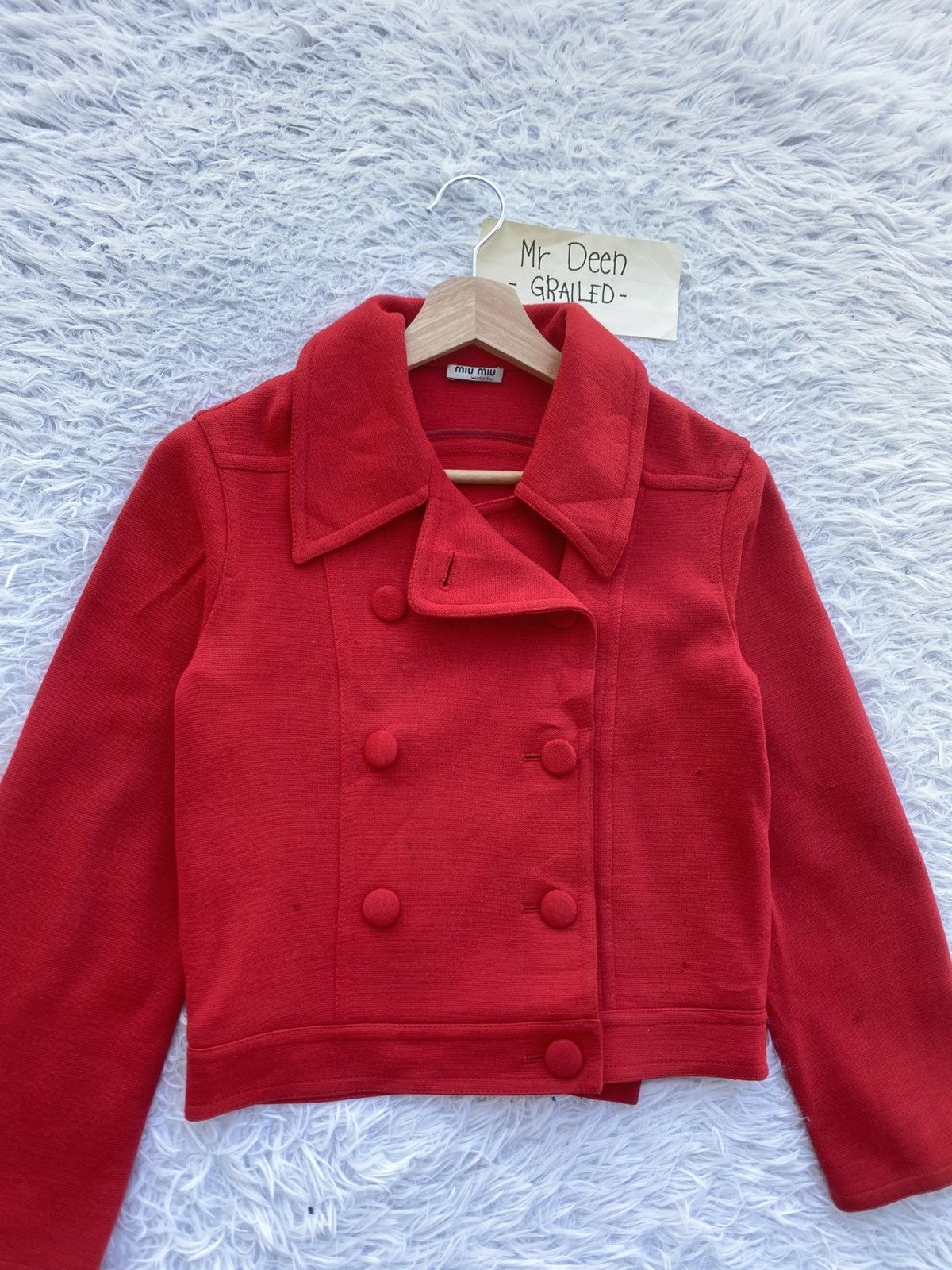 Miu Miu Rare Vintage Miu Miu Cherry Red Cropped Jacket Size S / US 4 / IT 40 - 6 Thumbnail