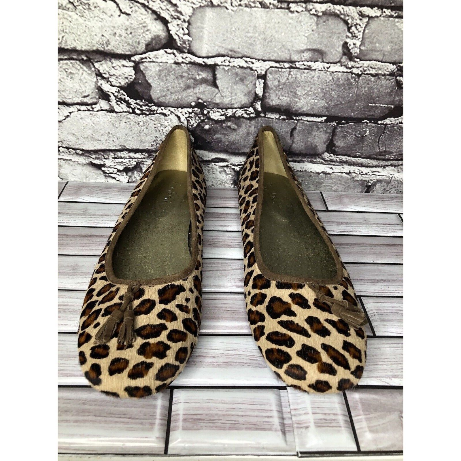 Boden Boden Leopard Print Calf Hair Tassel Ballet Flats Shoes Wome Size US 11 / IT 41 - 11 Thumbnail