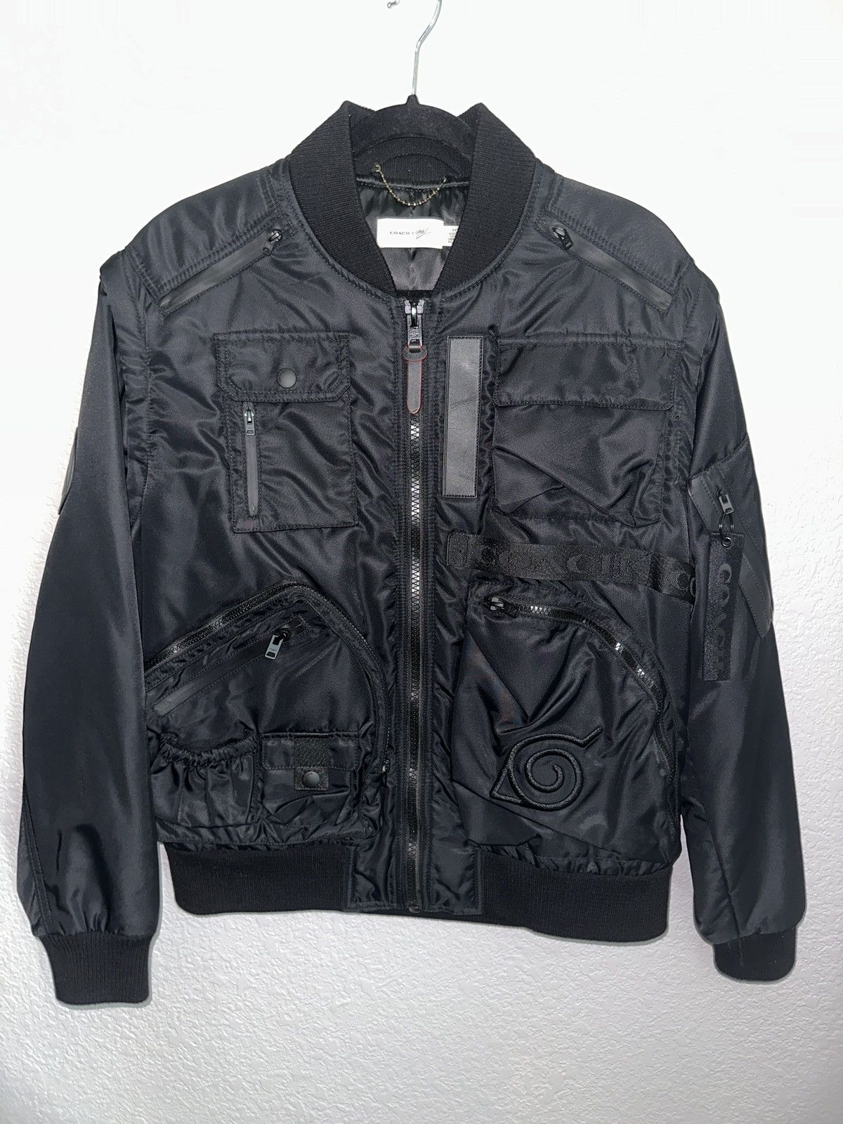 Image of Coach X Mbj X Naruto Bomber Jacket in Black, Men's (Size Small)