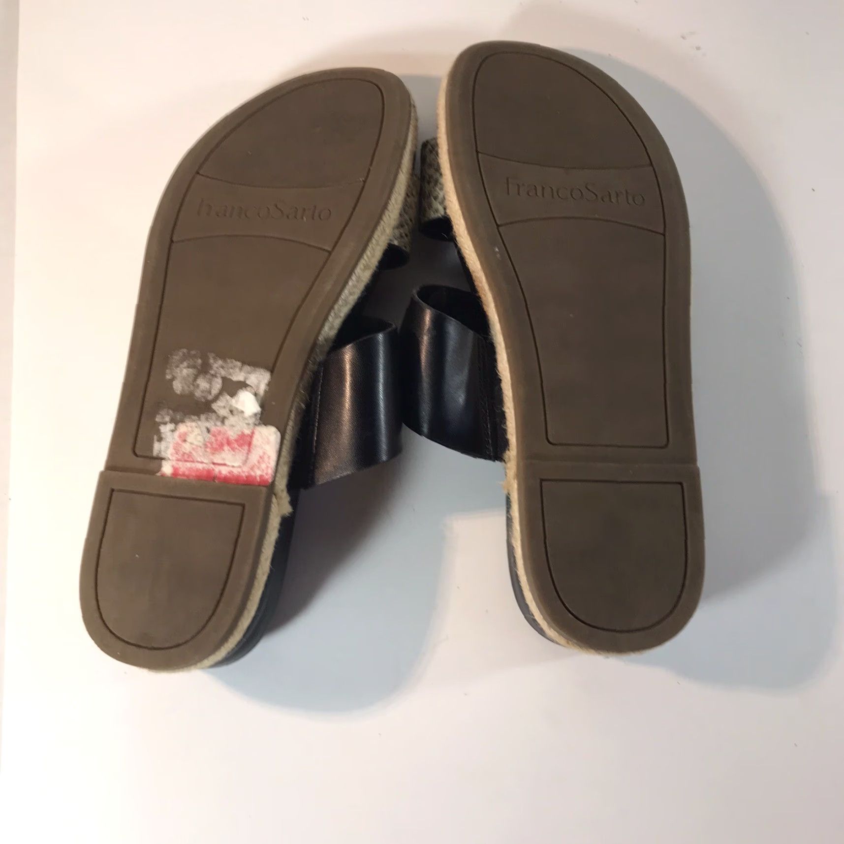 Franco Sarto VINTAGE Franco Sarto Babs Slides Womens Size 6.5M Black Faux Snakeskin Casual Slip-On Sandal Size US 6.5 / IT 36.5 - 6 Thumbnail