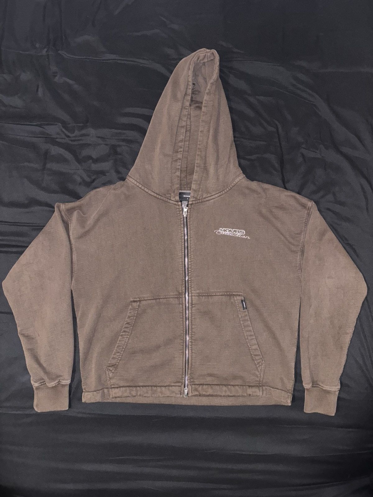 Other Hours Outlaw Cropped Zip Hoodie Vintage Espresso Size US S / EU 44-46 / 1 - 1 Thumbnail