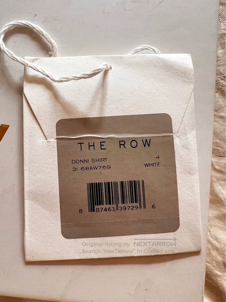 The Row The Row size 4 White collarless long-sleeved shirt Size M / US 6-8 / IT 42-44 - 4 Thumbnail