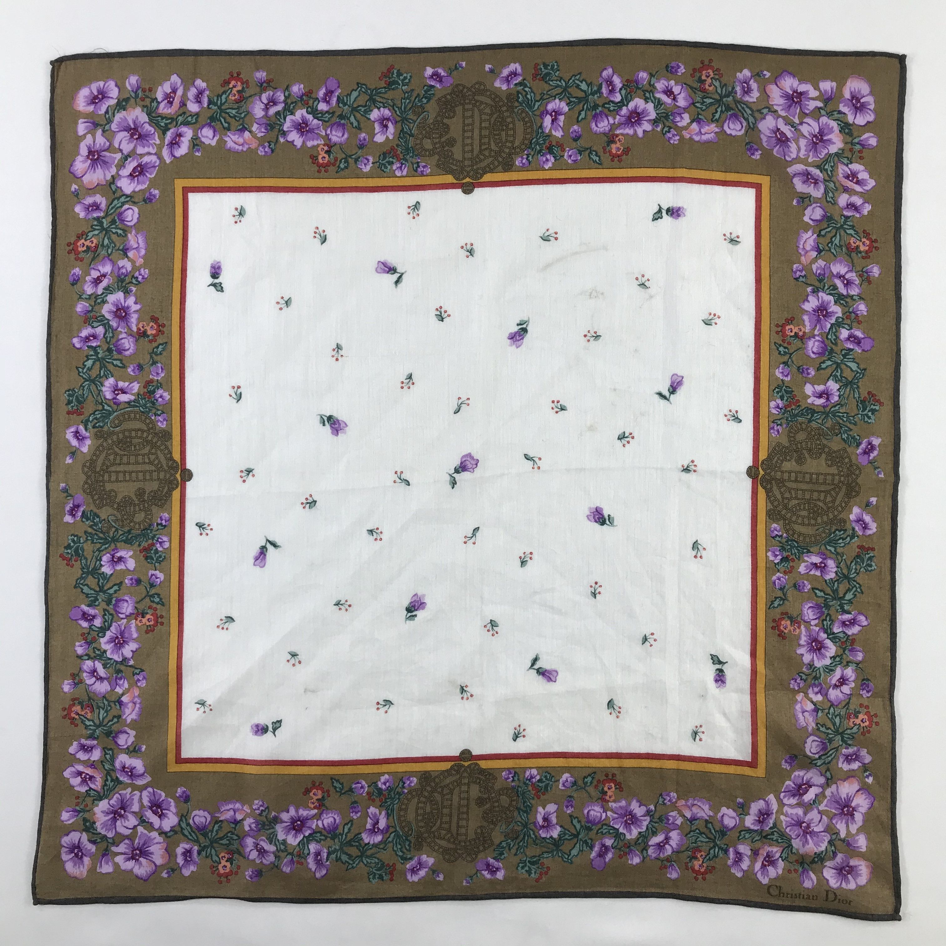 Christian Dior Monsieur × Vintage Christian Dior Bandana / Handkerchief / Neckerchief - S449 Size ONE SIZE - 1 Thumbnail