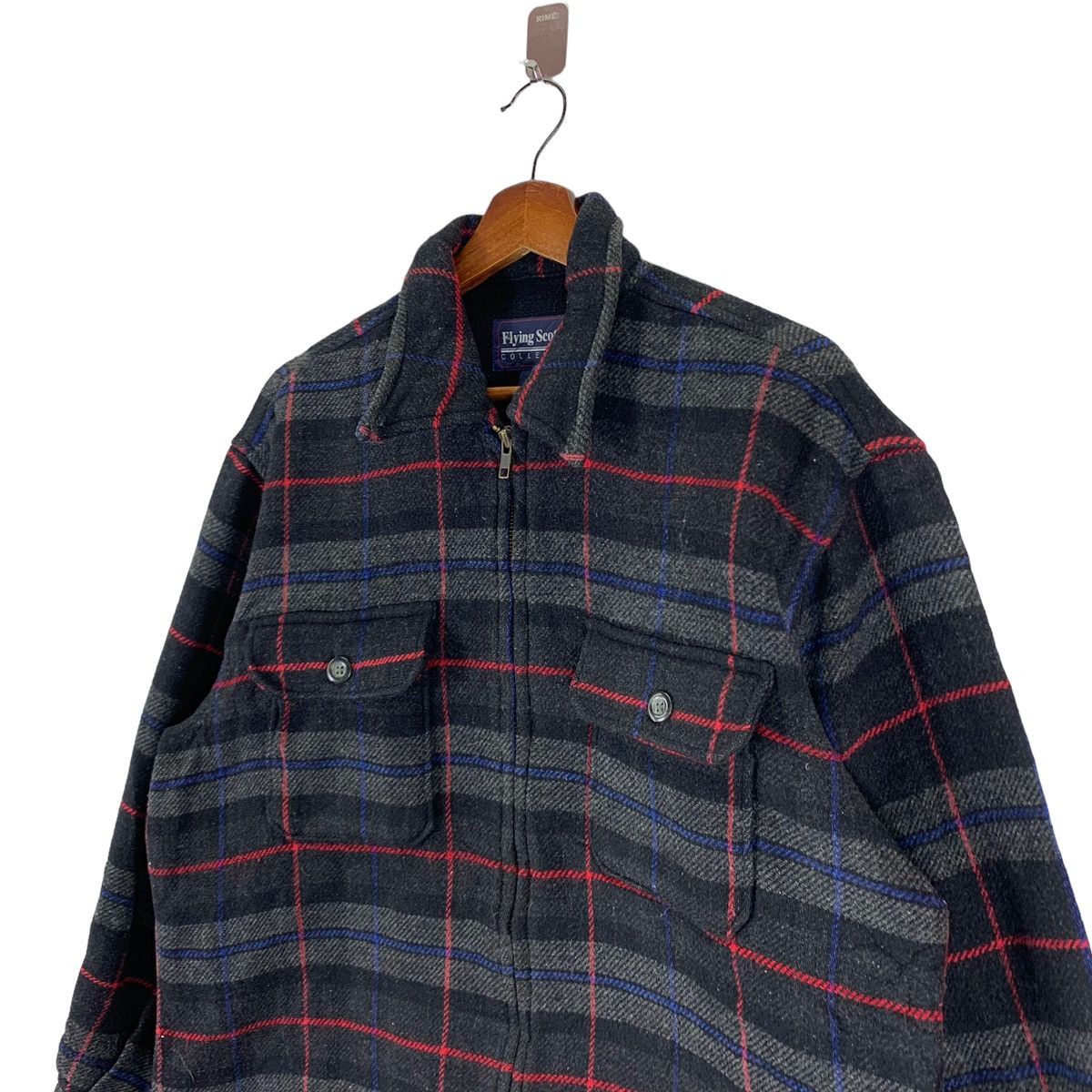 Japanese Brand × Vintage 🔥🔥VINTAGE FLYING SCOTSMAN COLLECTION TARTAN WOOL ZIPPER Size US M / EU 48-50 / 2 - 3 Thumbnail