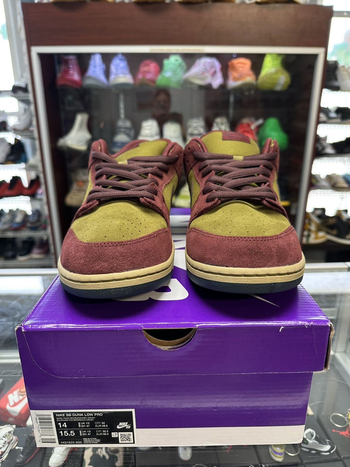 Nike Nike SB Dunk Low Dark Team Red Olive Flak Size US 14 / EU 47 - 3 Thumbnail