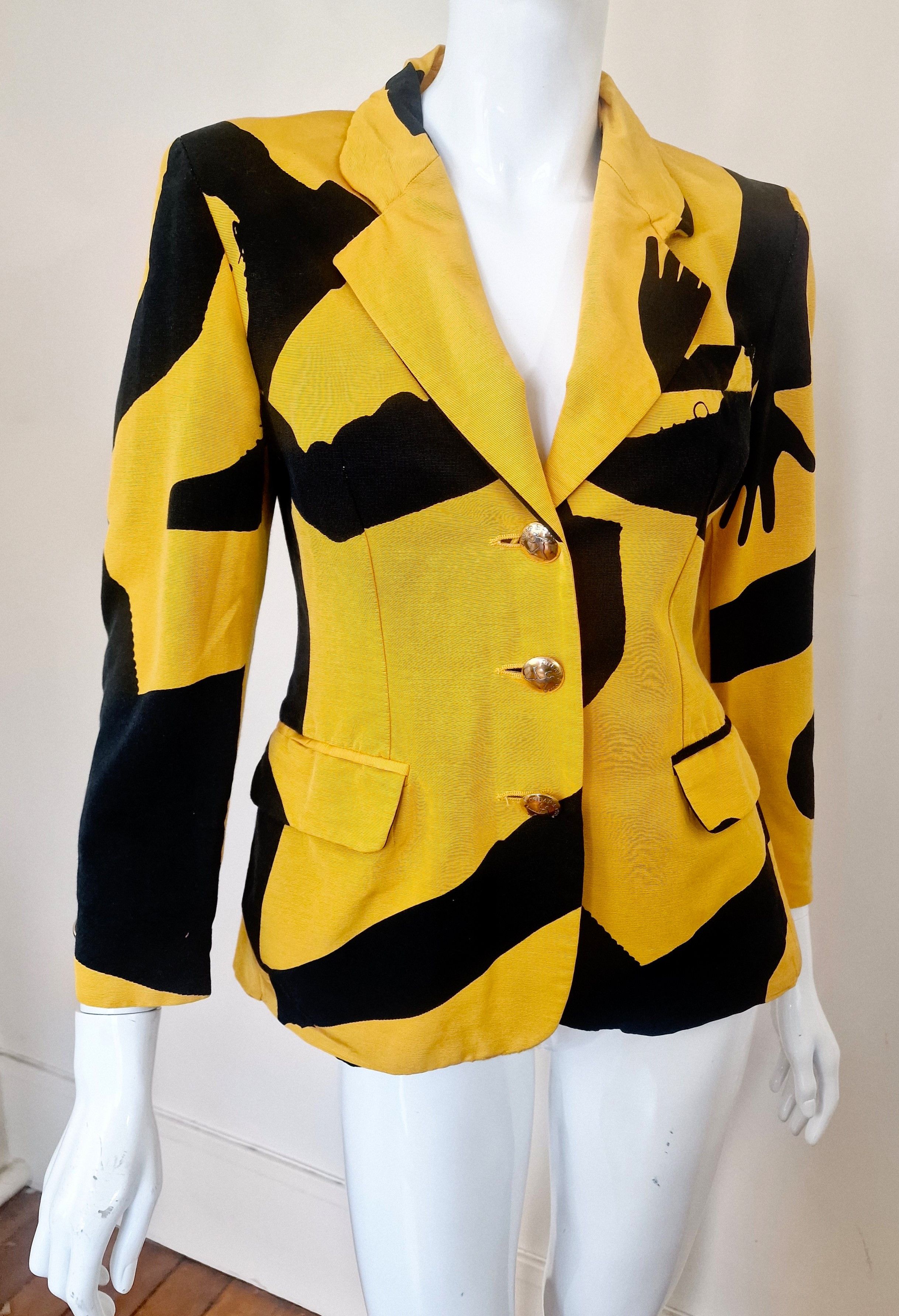 Moschino Moschino Silhouette Black Figures Legs Arms Blazer Jacket Size M / US 6-8 / IT 42-44 - 10 Thumbnail