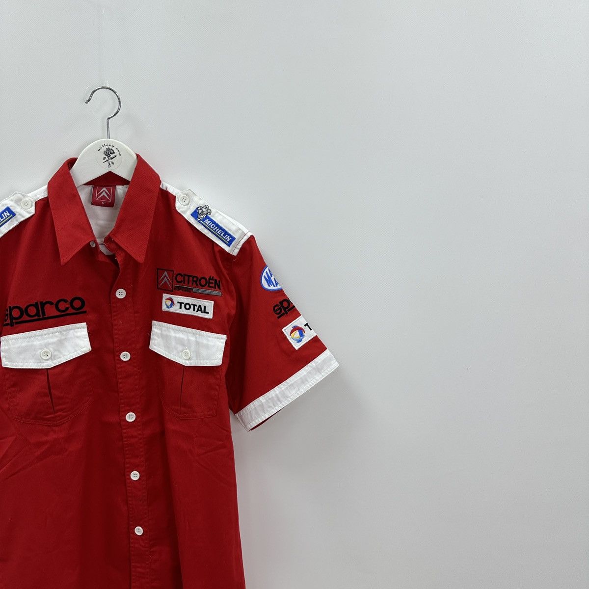 Vintage Vintage 90s Citroen Michelin Sparco Total y2k racing shirt Size US M / EU 48-50 / 2 - 3 Thumbnail