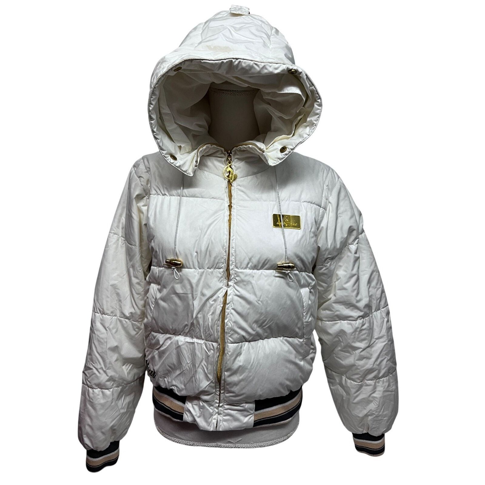 Vintage Baby Phat White Down Puffer Zip Hood Vintage Jacket Medium Size M / US 6-8 / IT 42-44 - 1 Thumbnail