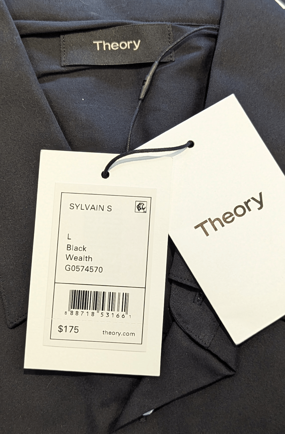 Theory Theory Men's Sylvain Wealth Short Sleeve Shirt Size US L / EU 52-54 / 3 - 3 Thumbnail