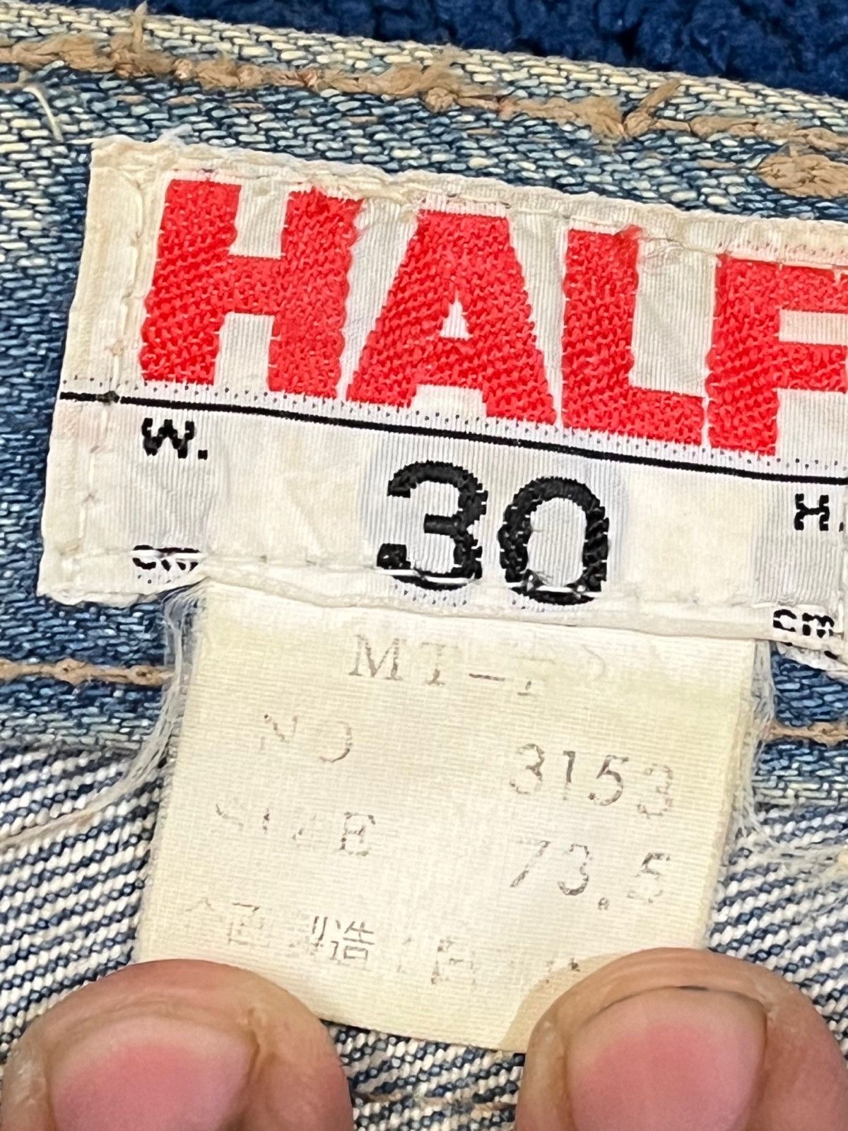 Le Grande Bleu (L.G.B.) Vintage Half Mudwash Distressed Denim Size US 28 / EU 44 - 5 Thumbnail