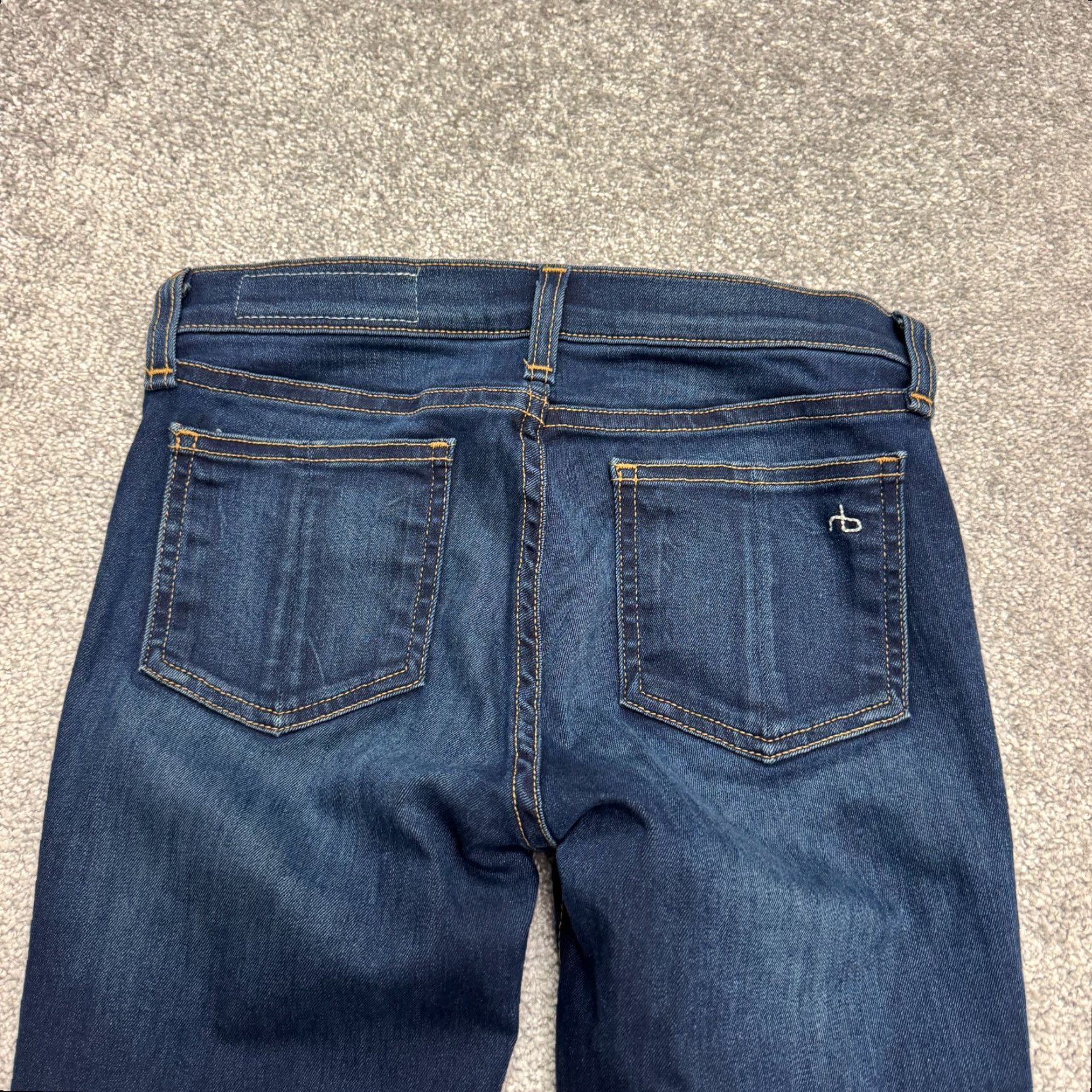 Rag & Bone VINTAGE Rag & Bone Skinny Denim Jeans Womens 26 Blue Dark Wash Streetwear Casual 90s Girls Size 26" / US 2 / IT 38 - 4 Thumbnail