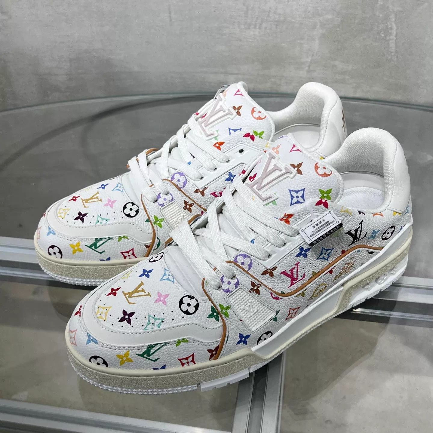Louis Vuitton LV Trainer x Takashi Murakami NewWhite Tricolor UK6.5/40.5 Size US 7.5 / EU 40-41 - 2 Thumbnail
