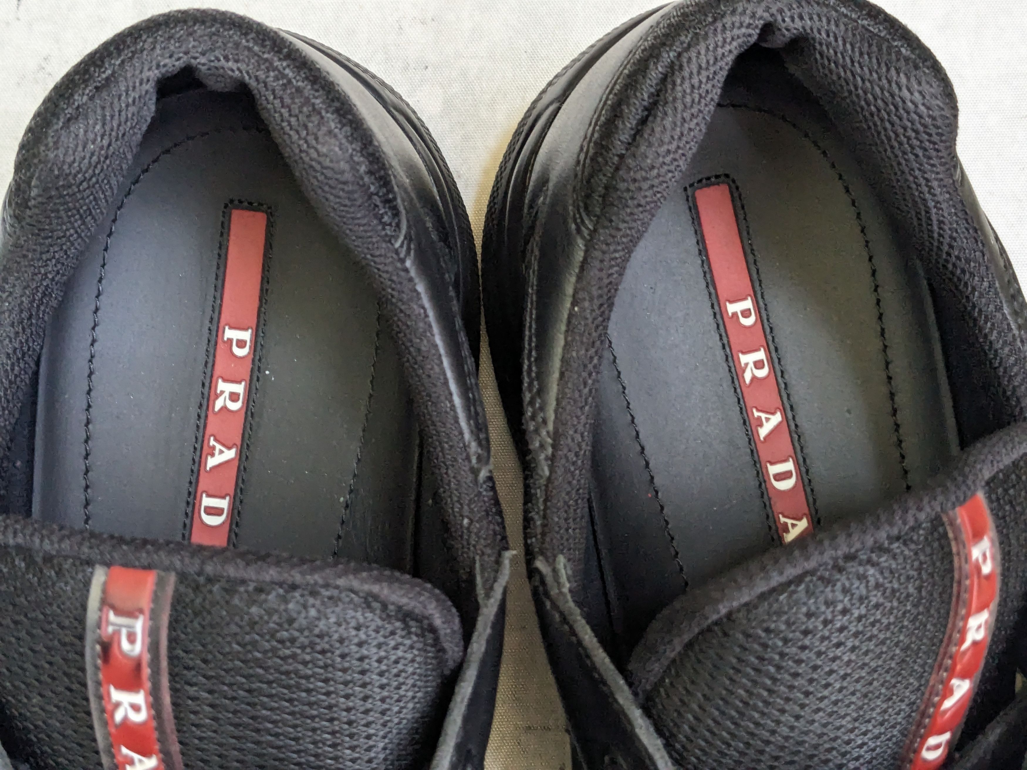 Prada Prada America's Cup Sneakers Black 9.5 Low Tops Leather Red Size US 9.5 / EU 42-43 - 8 Thumbnail