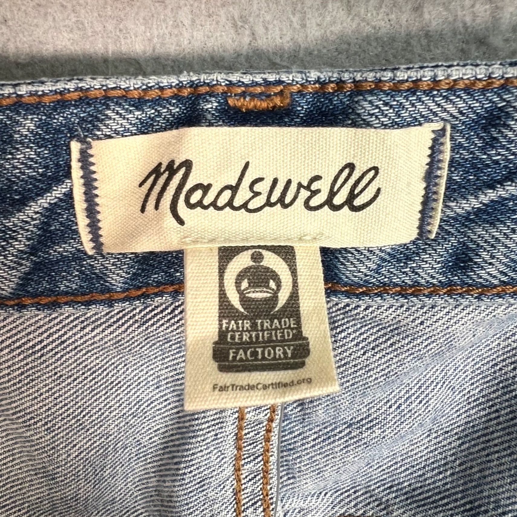 Madewell Womens 29P The Darted Barrel-Leg Jeans Relaxed Fit Light Wash Denim Blue