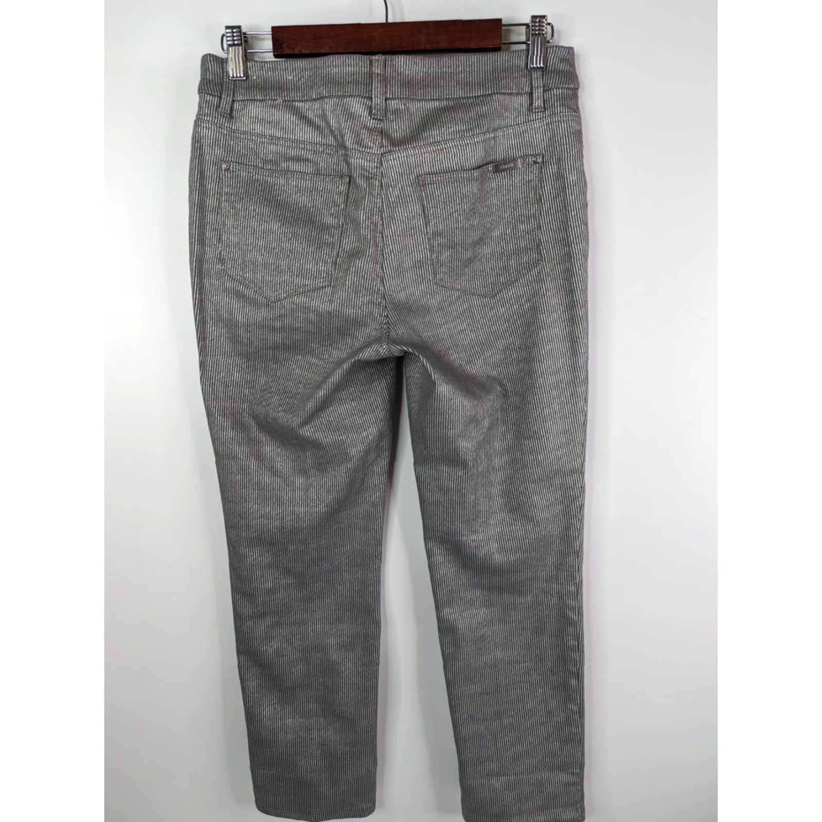 Vintage Chico's Girlfriend Ankle Jeans Size 00R Gray Denim 5-Pocket Regular Slim Fit Slit Size 24" / US 00 / IT 34 - 4 Thumbnail