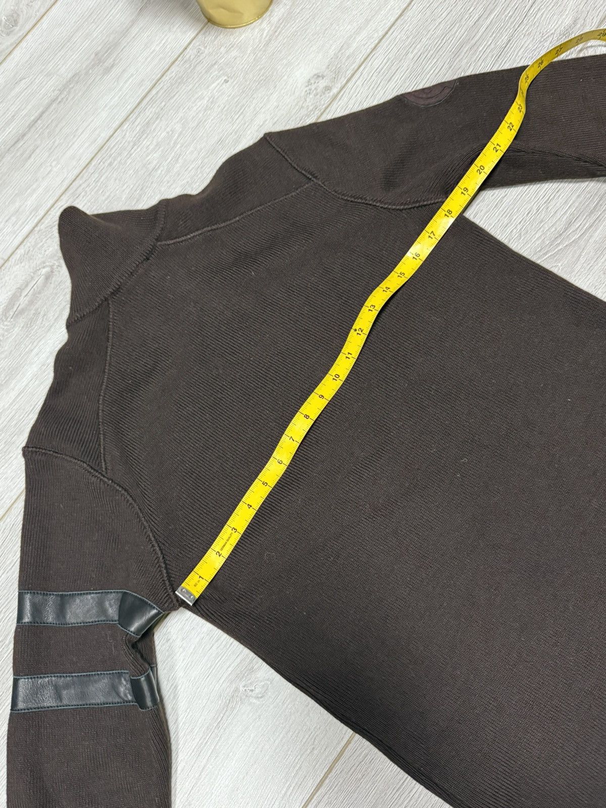 Versace Jeans Couture Versace wool quarter zip leather big logo jumper 1/4 Size US M / EU 48-50 / 2 - 11 Thumbnail