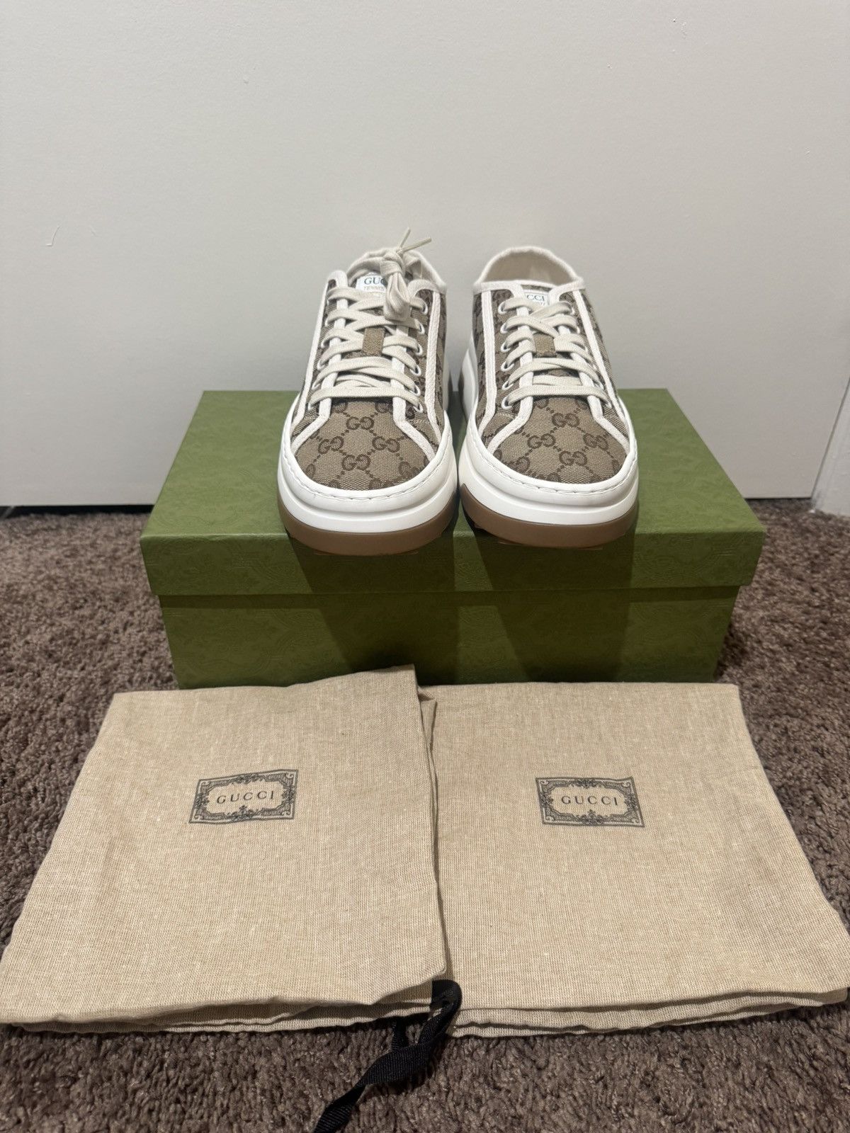 Gucci GG Canvas Low Top Platform Sneakers Size US 9 / IT 39 - 2 Thumbnail
