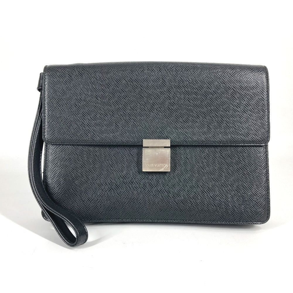 Louis Vuitton Louis Vuitton M30782 Taiga Selenga. Briefcase Strap Flap Pouch Clutch Bag Zippered Carrying Case Leather Men Aldouise Black Size ONE SIZE - 1 Thumbnail