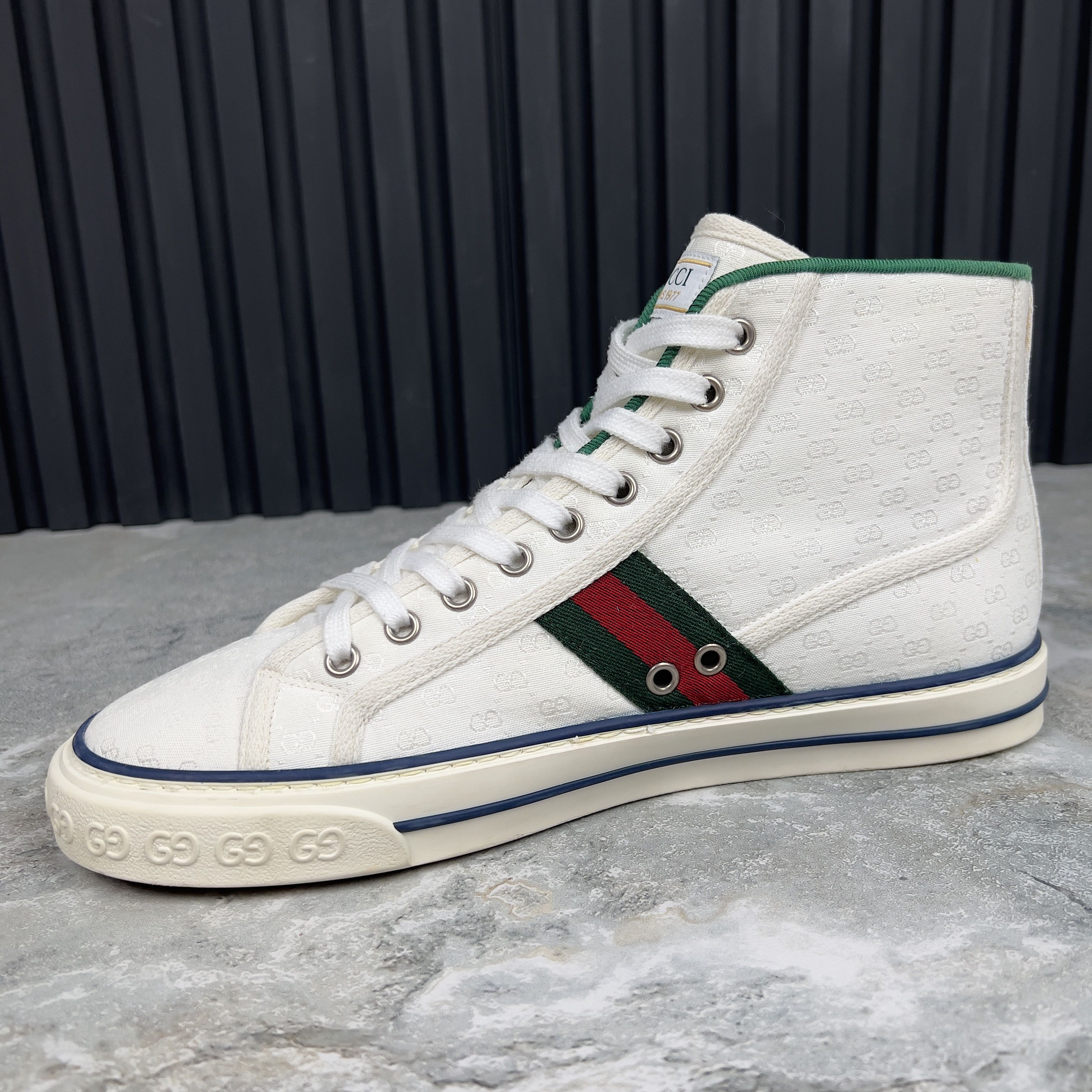 Gucci GUCCI Tennis 1977 Web GG Sneakers Monogram Canvas Fabric Size US 8.5 / EU 41-42 - 5 Thumbnail