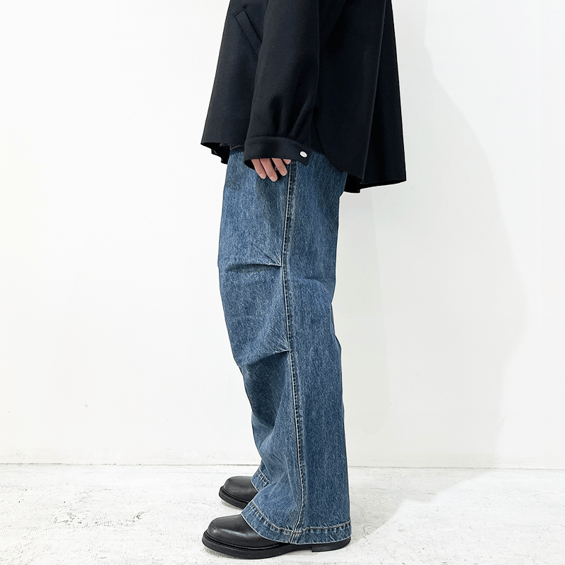 Japanese Brand MATSUFUJI Denim Wide Trousers INDIGO Size US 36 / EU 52 - 2 Thumbnail