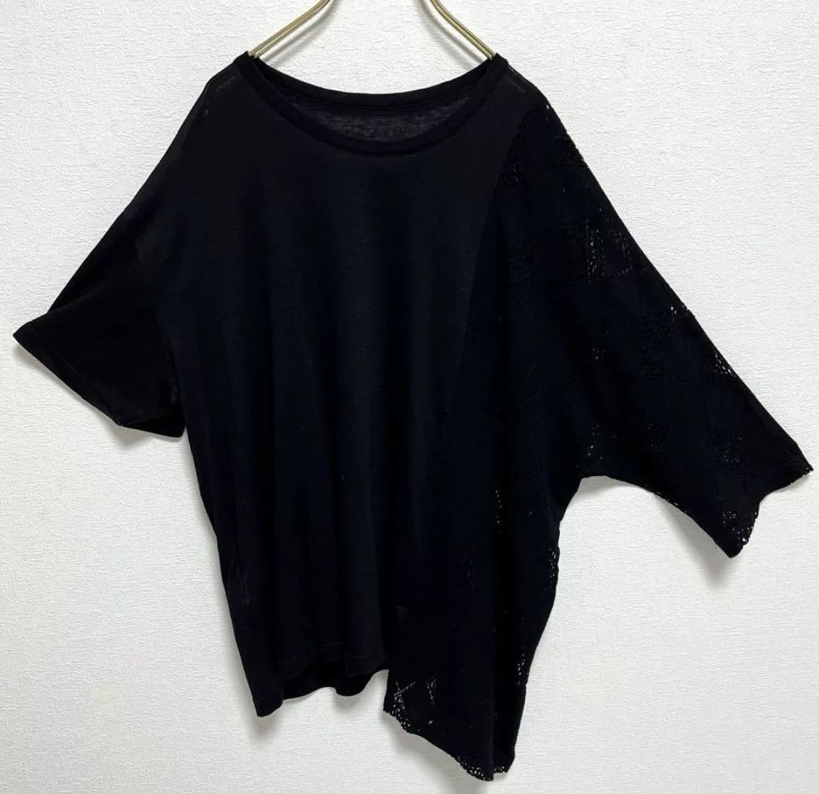 Y's Y's Yohji Yamamoto Asymmetrical Black T-Shirt Size M / US 6-8 / IT 42-44 - 1 Thumbnail
