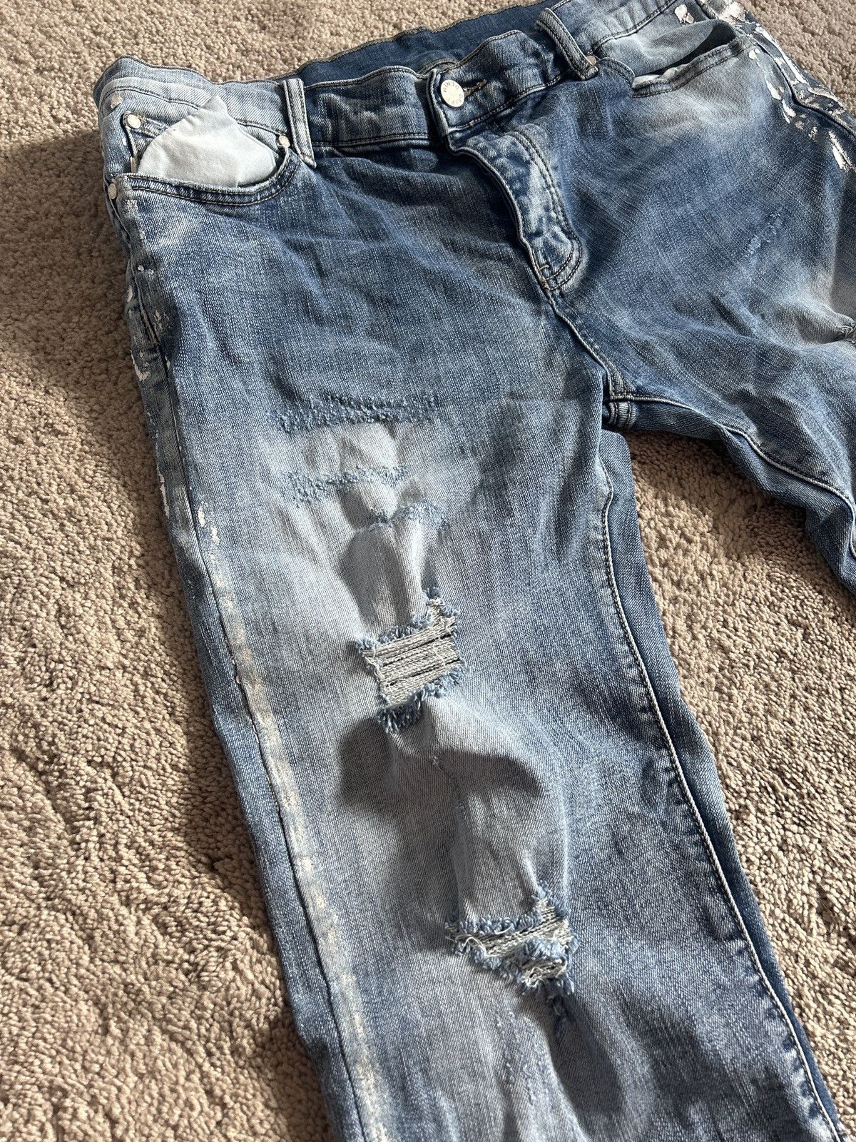 Other Distressed Blue Jeans Size US 36 / EU 52 - 2 Thumbnail