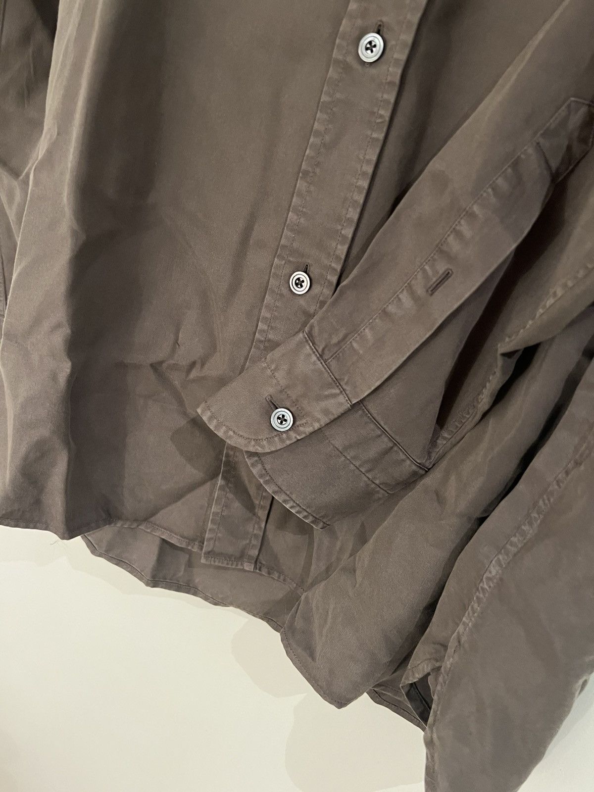 Tom Ford TOM FORD Long Sleeves Brown Shirt 15.3/4 40 100% LYOCELL Size US M / EU 48-50 / 2 - 8 Thumbnail