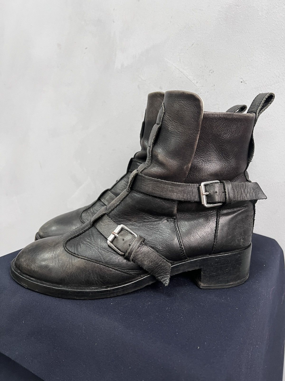 Diesel Belted diesel leather boots hedi slimane style avant garde Size US 8 / EU 41 - 1 Thumbnail