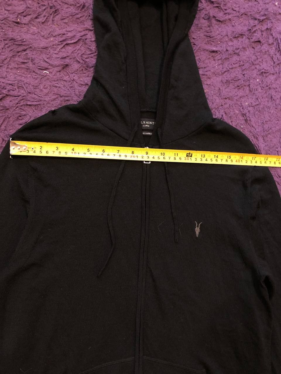 Allsaints Sweatshirt black Allsaints hoodie zip vintage streetwear Size US L / EU 52-54 / 3 - 11 Thumbnail