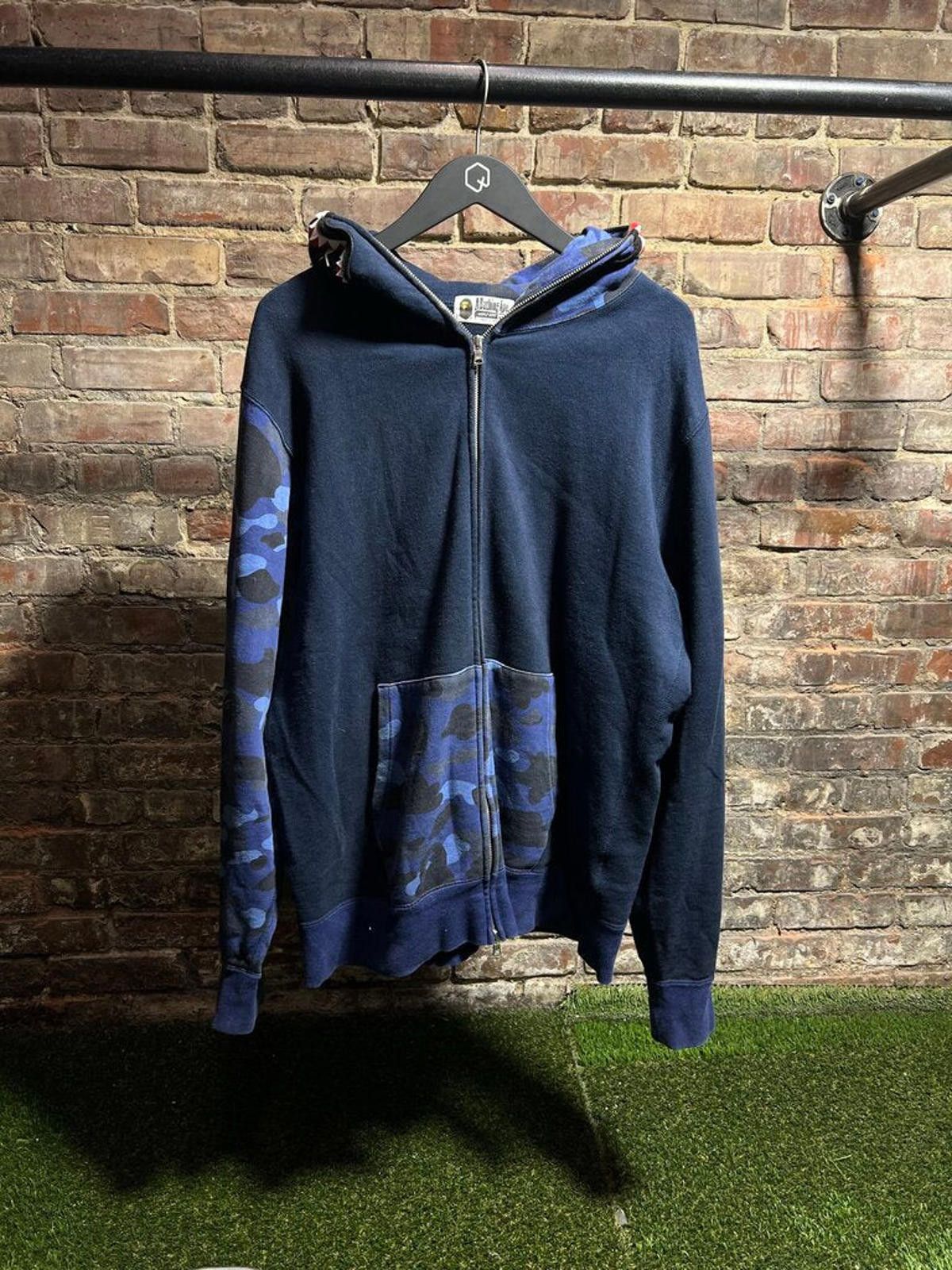 Bape Bape Blue Shark Hoodie Sz.XL Size ONE SIZE - 1 Thumbnail