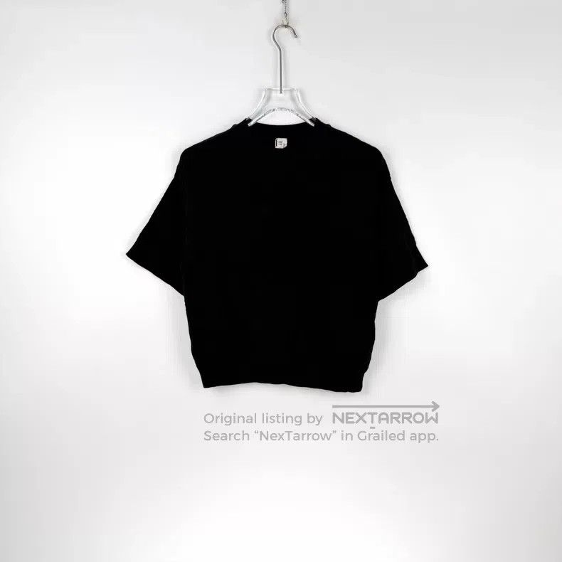 Hermes Hermes Black Full Logo Half Silk Knit Short Sleeve Size XS / US 0-2 / IT 36-38 - 3 Thumbnail