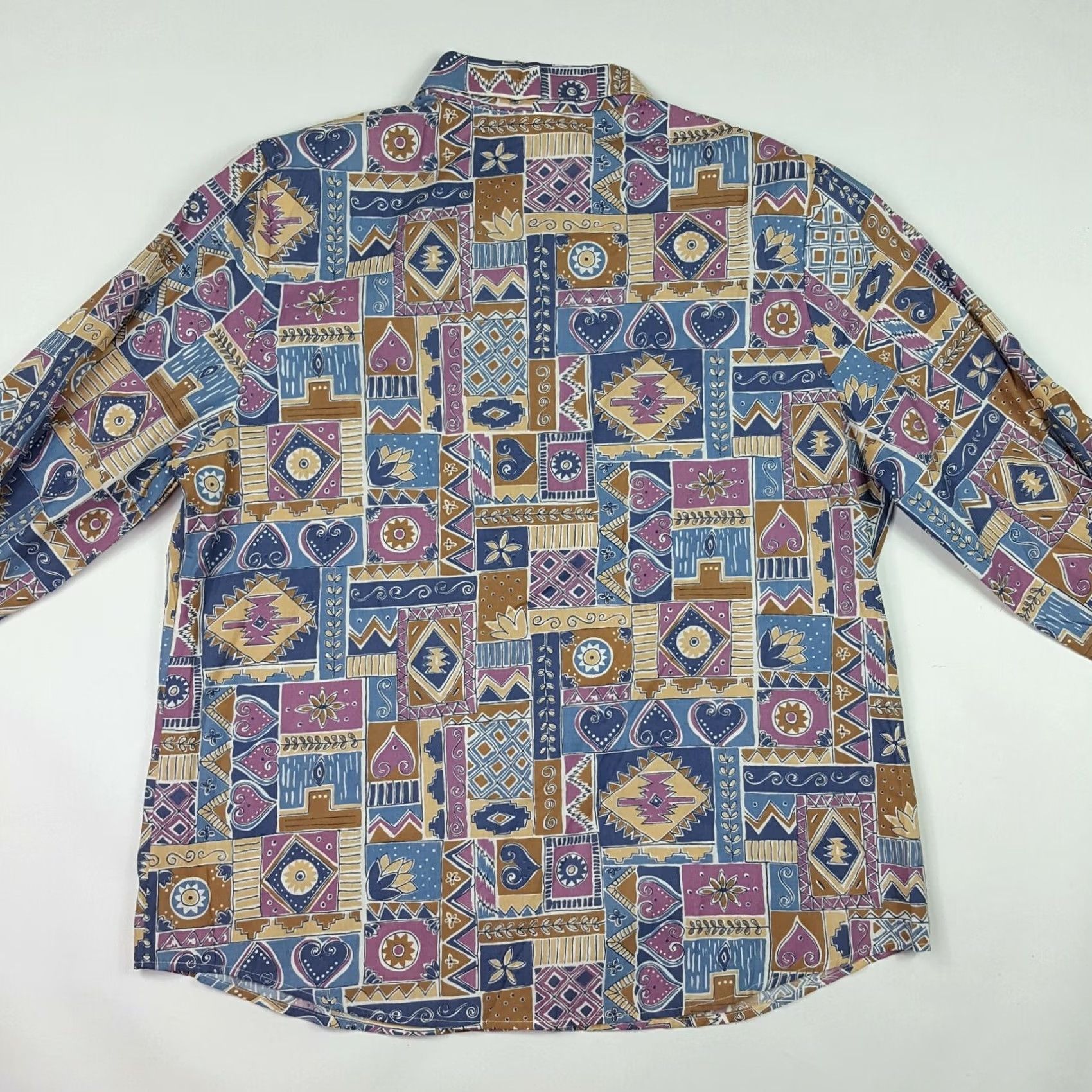 Vintage VINTAGE Cape Cod Shirt Womens 18W 38 Long Sleeve Heart Golf Print Casual Shirt Top Size XS / US 0-2 / IT 36-38 - 4 Thumbnail