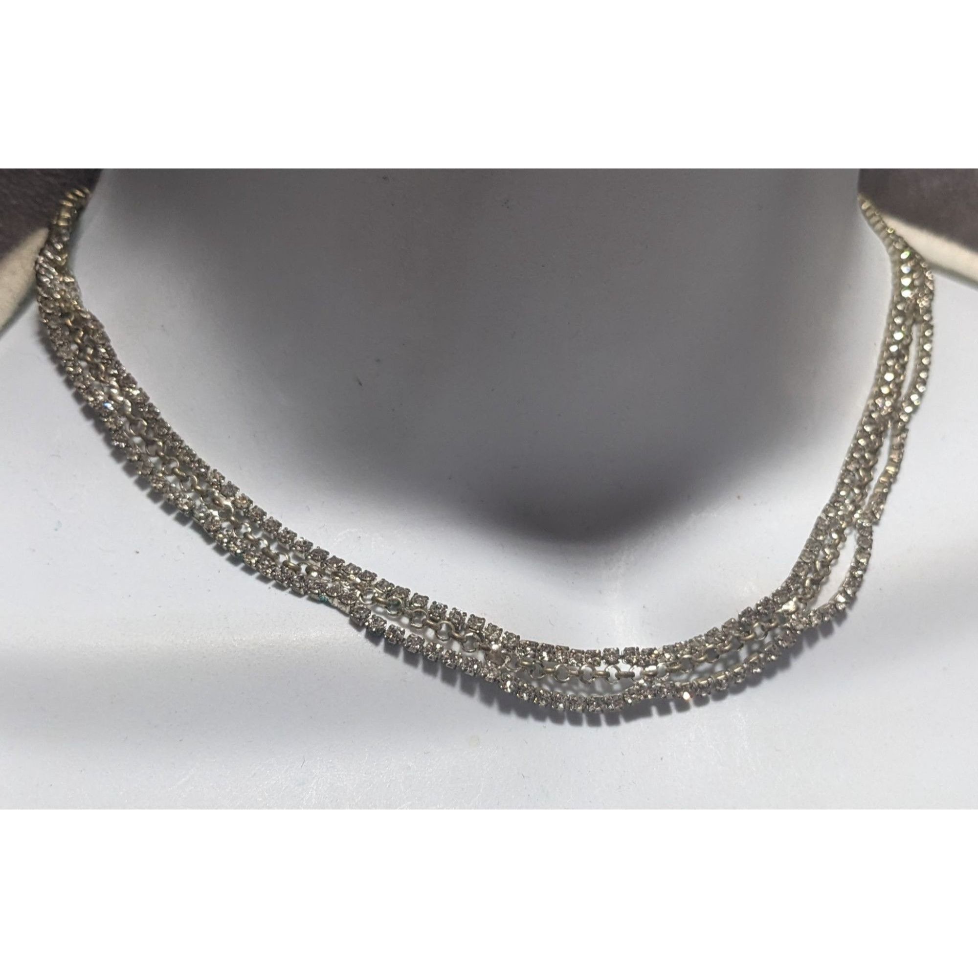 Other Claire's Silver Multilayer Rhinestone Necklace Size ONE SIZE - 6 Thumbnail