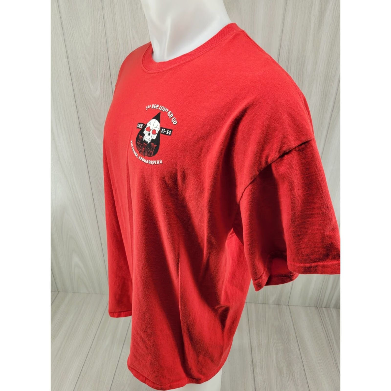 Gildan VINTAGE 1151st EN CO Engineers Mens Shirt Red XL Tee Short Sleeve Graphic Print Gildan 24" Shoulder to Shoulder 30" Down Back Mens Size US XL / EU 56 / 4 - 4 Thumbnail