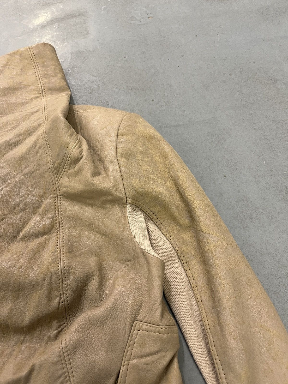 TWINSET Vintage Side Zipper Faded Leather Jacket Size S / US 4 / IT 40 - 7 Thumbnail