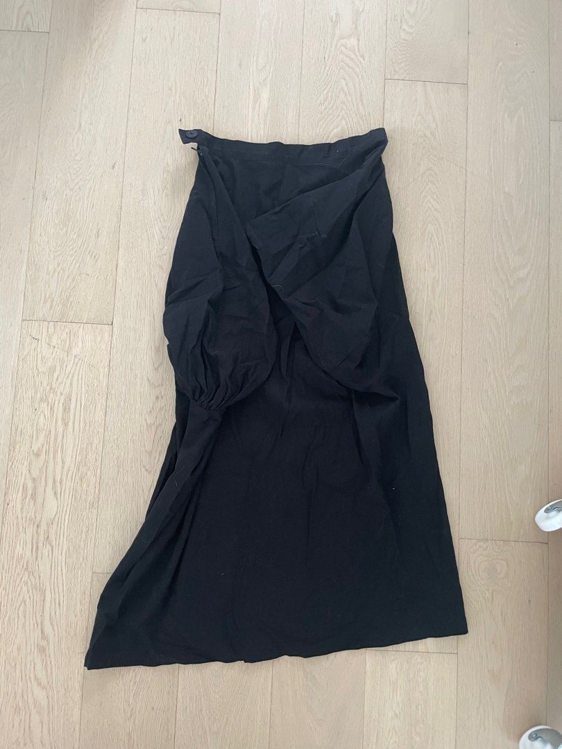 image of Yohji Limi Feu Skirt in Black, Women's (Size 26)