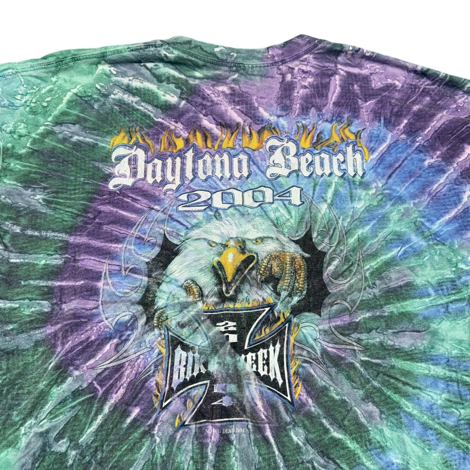 Designer 2004 Daytona Beach Bike Week Ice Tie-Dye T-Shirt Size US XL / EU 56 / 4 - 4 Thumbnail
