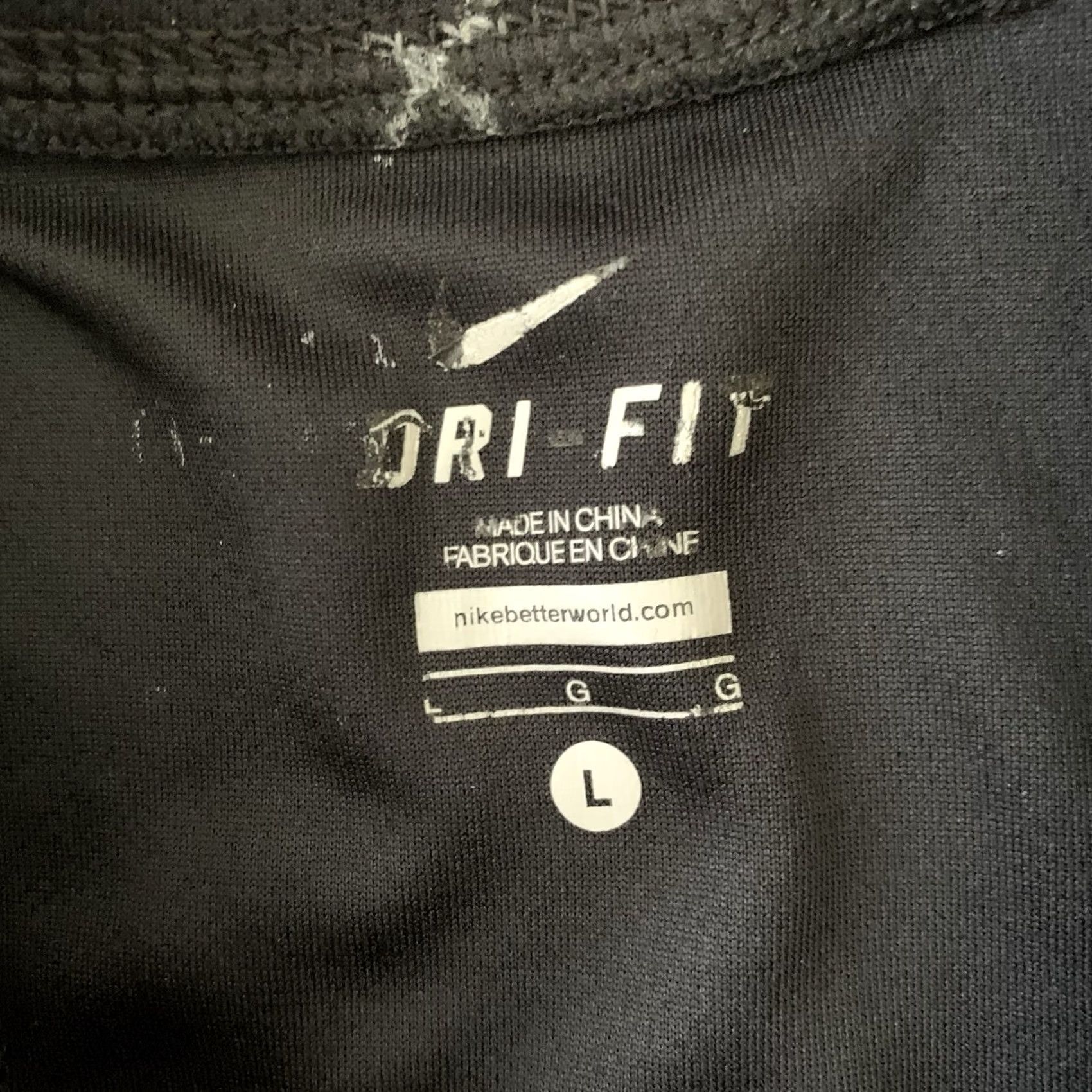 Nike Nike Dri-FIT Performance T-Shirt Mens Large Black Swoosh Training Gym Center Size US L / EU 52-54 / 3 - 2 Thumbnail