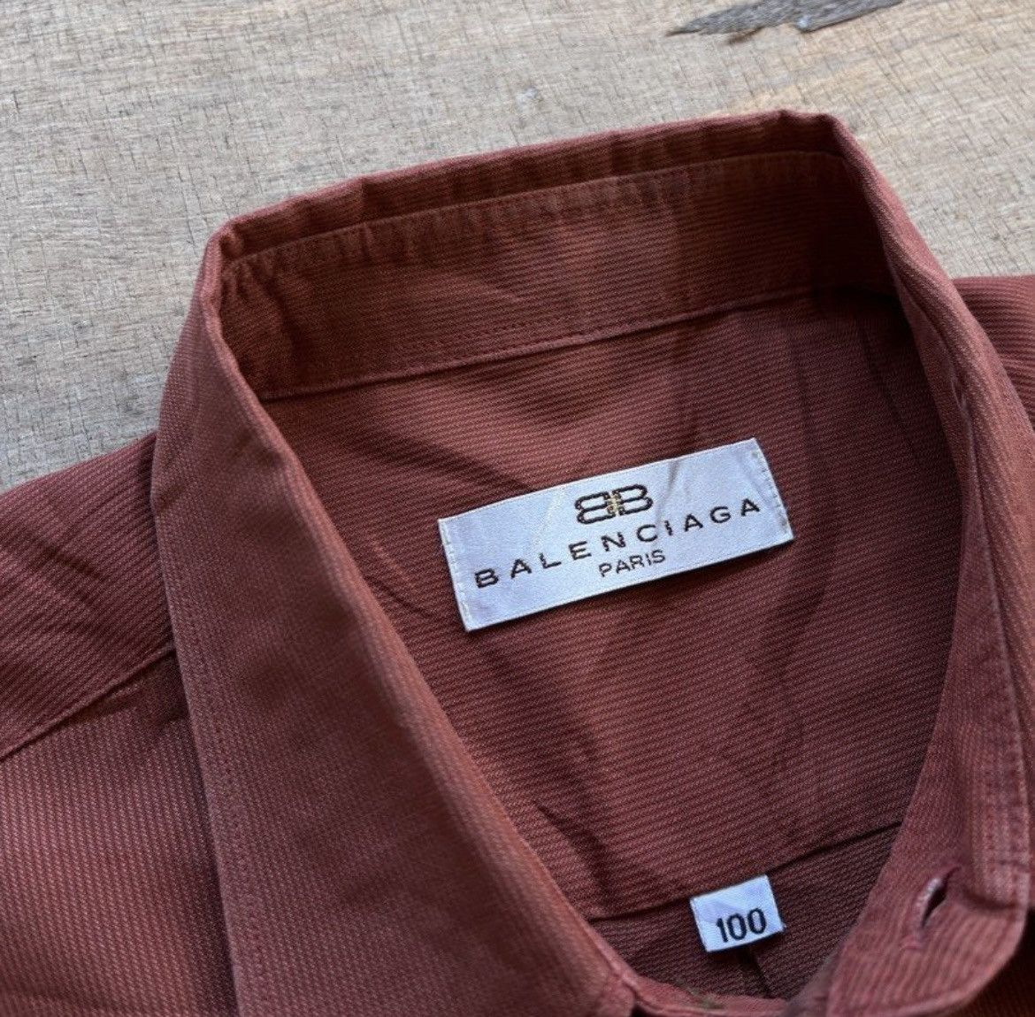 Balenciaga Vintage Balenciaga Red Striped Shirt Size US L / EU 52-54 / 3 - 3 Thumbnail