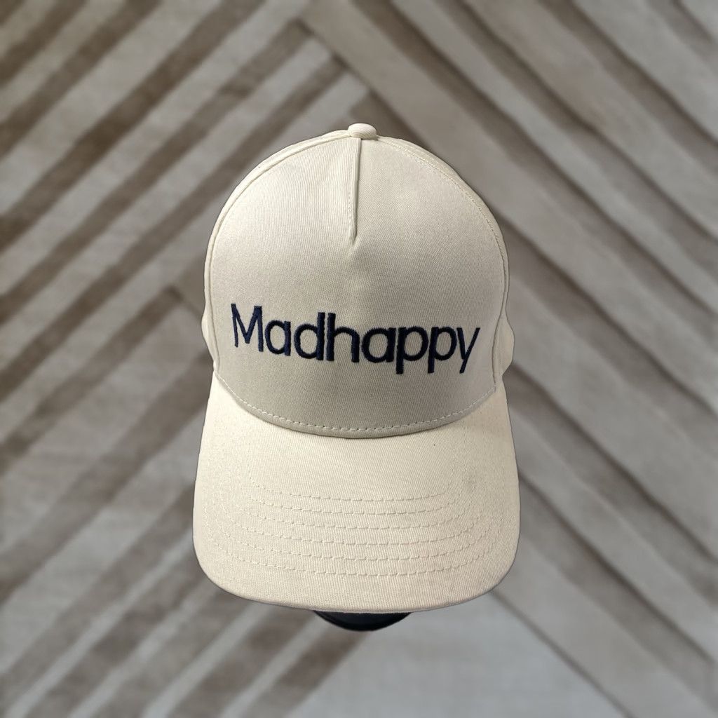 Madhappy Madhappy Snapback Hat Cap Unisex Adults One Size Beige Solid Adjustable Cotton Cap, Casual Classic Style Size ONE SIZE - 1 Thumbnail