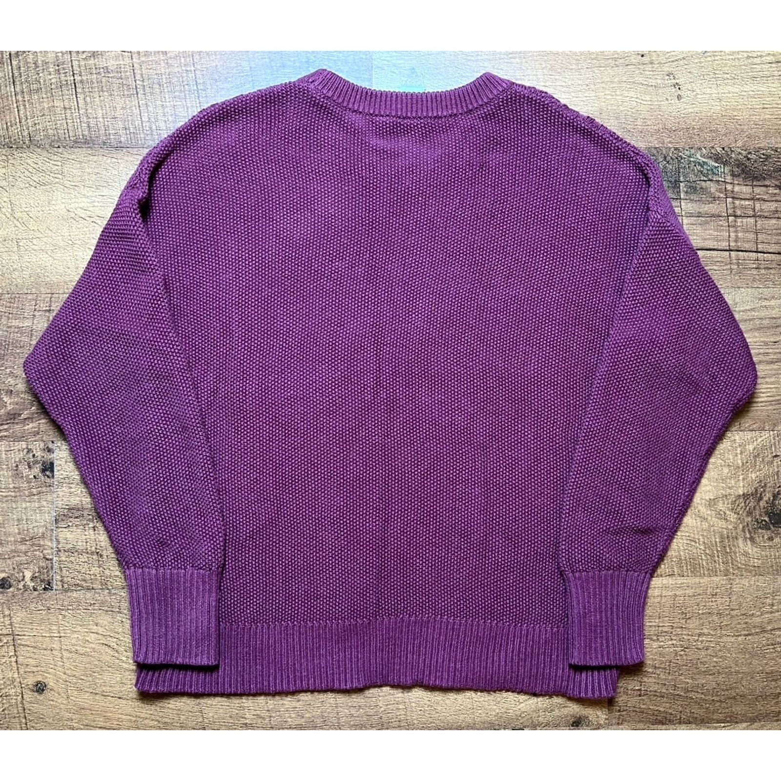 Gap Gap Womens Cable Knit Pullover Sweater Fisherman Size XL Light Plum Purple - Classic Size XL / US 12-14 / IT 48-50 - 2 Thumbnail