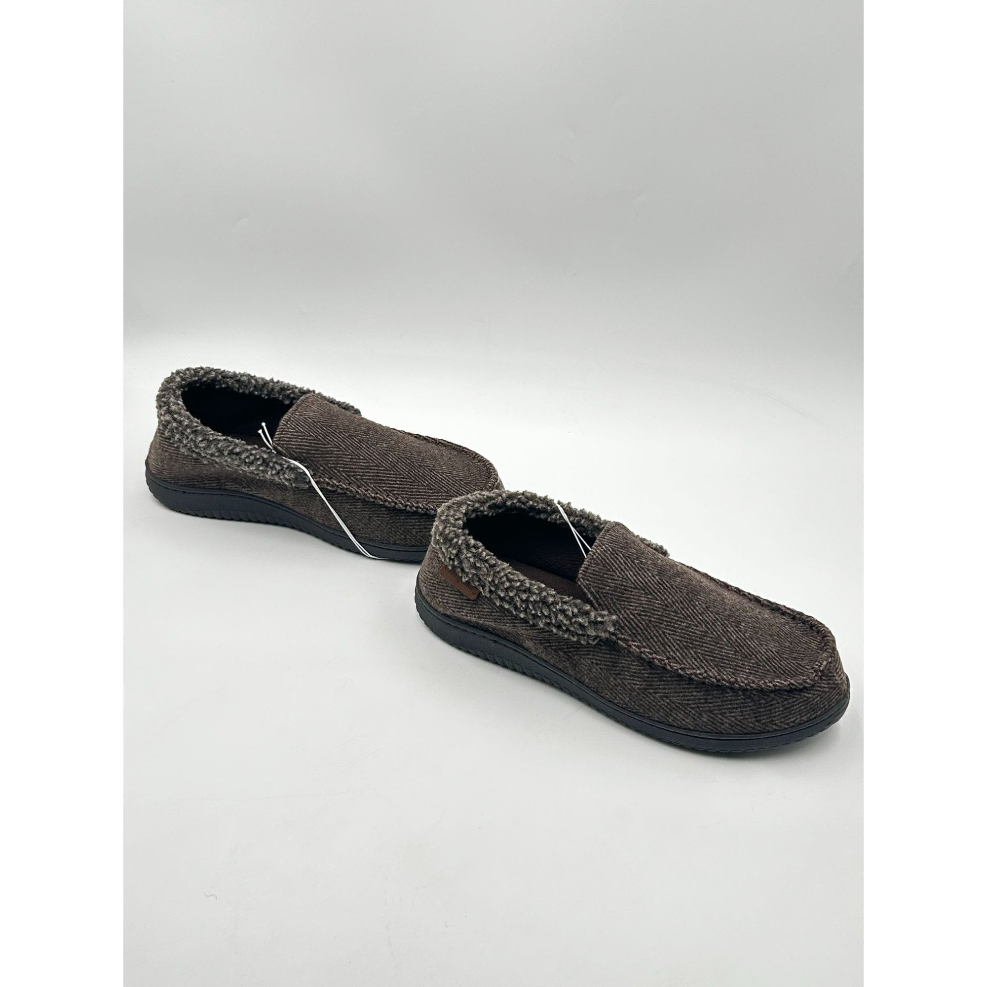 Other Dearfoams Mens Slippers M9-10 Brown Herringbone Memory Foam Size US 9 / EU 42 - 5 Thumbnail
