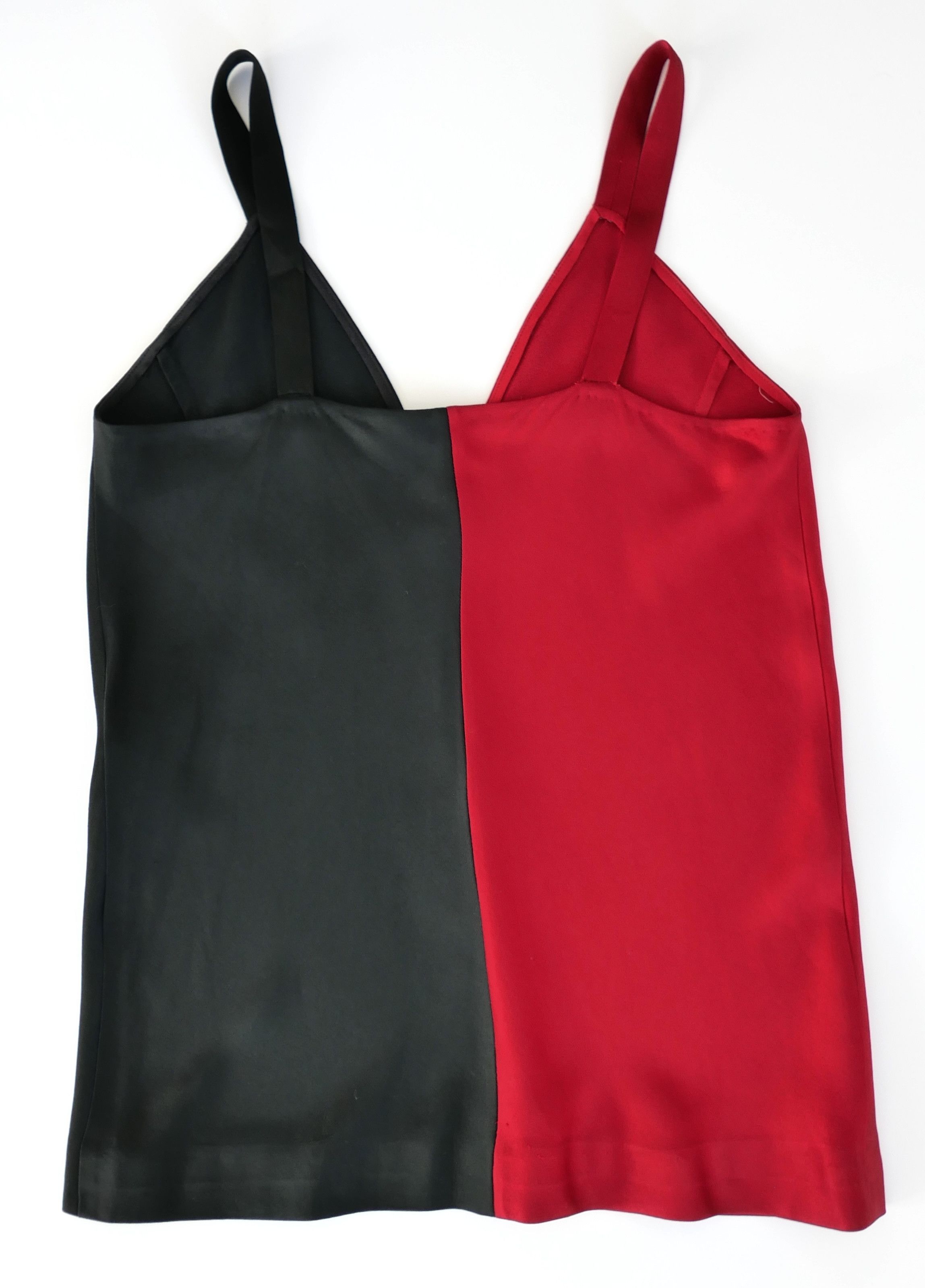 Haider Ackermann Haider Ackermann SS18 Red & Black Vest Top Size XS / US 0-2 / IT 36-38 - 3 Thumbnail