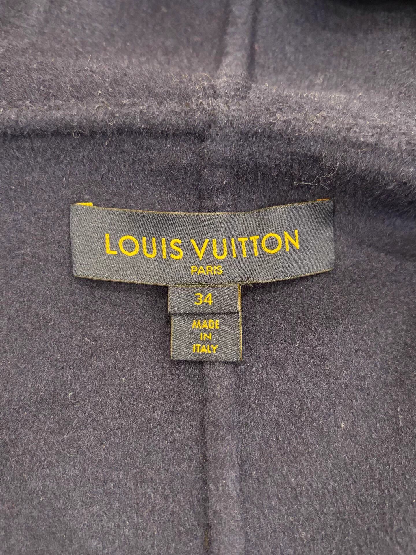 Louis Vuitton LV yellow monogram navy wool sleeveless vest 34 Size XS / US 0-2 / IT 36-38 - 6 Thumbnail