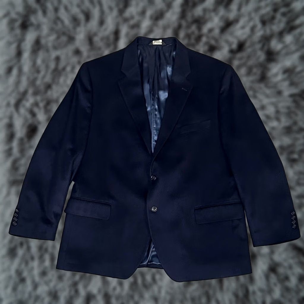 Jos. A. Bank Jos. A. Bank Blazer Shirt 2 Piece Wool Cashmere Navy 48R Mens Size 48R - 1 Thumbnail